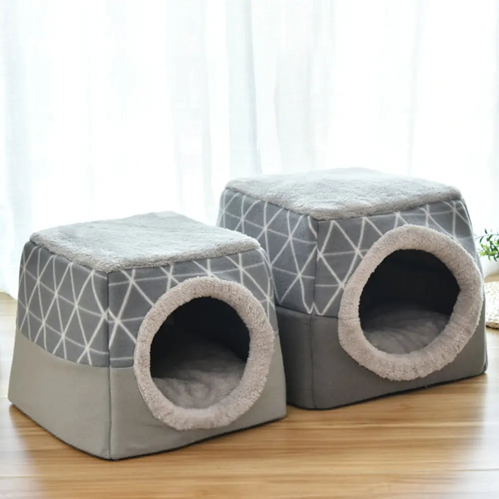Villa Cama para Perros y Gatos - Cápsula Espacial de Doble Uso