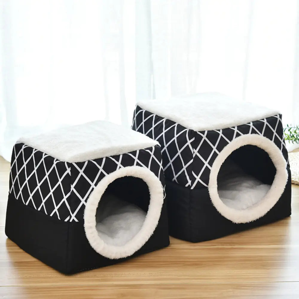 Villa Cama para Perros y Gatos - Cápsula Espacial de Doble Uso