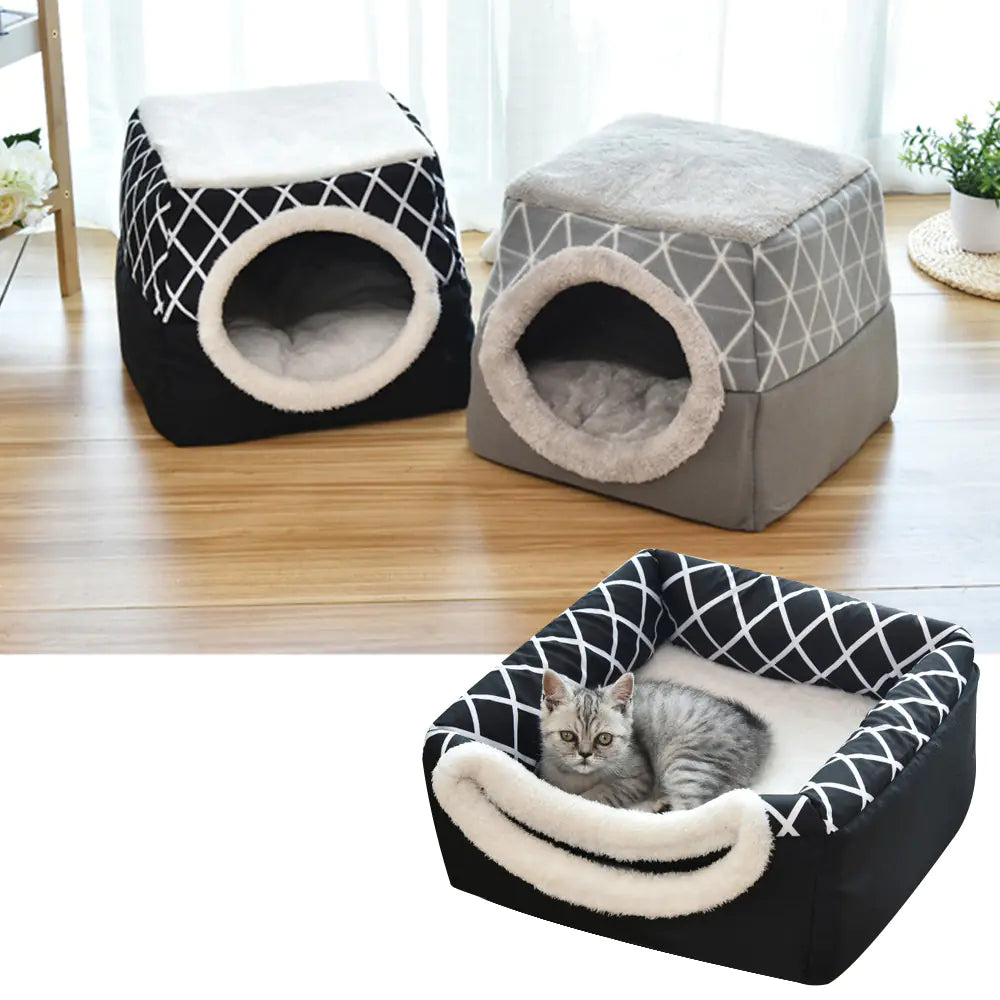 Villa Cama para Perros y Gatos - Cápsula Espacial de Doble Uso